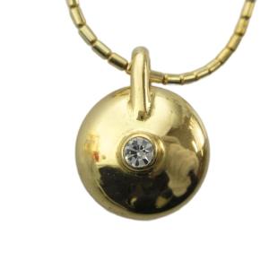 ネックレス アクセサリー ラインストーン ロゴ ゴールド色 GY11 /MQ OH