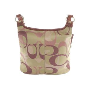 COACH ショルダーバッグ シグネチャー柄 ピンク ベージュ F17479 /MI GY11