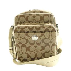 シグネチャー柄ミニショルダーバッグ キャンバス ベージュ 6451 /SS OS GY18