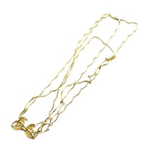 YVES SAINT LAURENT ネックレス ロング アクセサリー ロゴ ゴールド色 GY18 /MQ