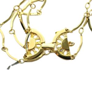 YVES SAINT LAURENT ネックレス ロング アクセサリー ロゴ ゴールド色 GY18 /MQ