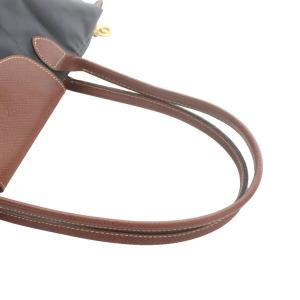 Longchamp トートバッグ ル・プリアージュ ハンド レザー ナイロン ロゴ グレー GY18 /MQ