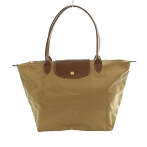 ル・プリアージュ Le Pliage トートバッグ ハンド ナイロン レザー ベージュ 茶 ブラウン /SS