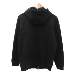 EMPORIO ARMANI ジップアップパーカー ジャケット ロゴ ワンポイント M 黒 ブラック /JS GY18