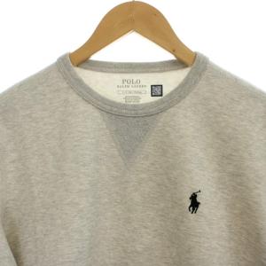 POLO RALPH LAUREN スウェット トレーナー 170/92A グレー ロゴ刺繍 ラウンドネック 長袖 /GP GY18