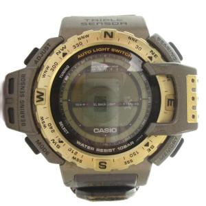 ジャンク品 PRT-400 プロトレック 腕時計 ウォッチ デジタル シルバー色 グレー GY18 /MQ