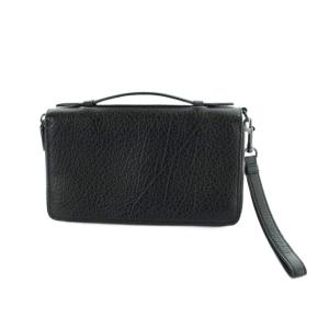 COACH 67624 ダブル ジップ トラベル オーガナイザー セカンドバッグ 財布 ロゴ レザー 黒 ブラック