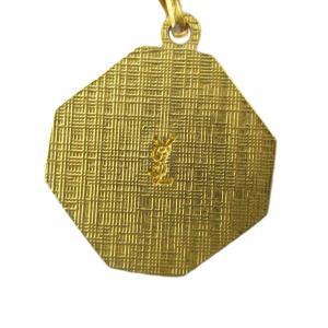 YVES SAINT LAURENT ネックレス アクセサリー ペンダント ロゴ ゴールド色 GY18 /MQ