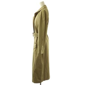 Aquascutum ロングコート ベルト付き ベージュ /DF GY42