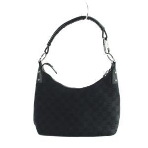 GUCCI 115002 ワンショルダーバッグ GG柄 ブラック