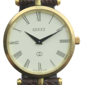 ジャンク品 腕時計 ウォッチ クォーツ ローマン シェリーライン レザーベルト ゴールド色 GY18 /MQ