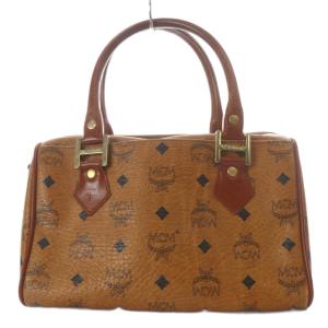 MCM ミニボストンバッグ ハンドバッグ ヴィセトス ブラウン /YO31 GY11