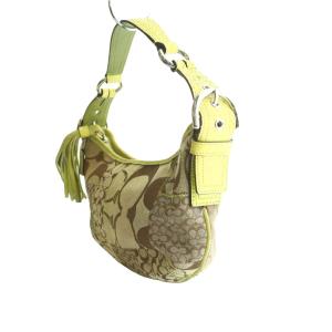 COACH シグネチャーパッチワークスモールホーボーバッグ ハンド ワンショルダー ベージュ 3680 /SS OS