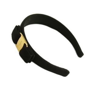 カチューシャ アクセサリー ヴァラ リボン ロゴ 黒 ブラック GY18 /MQ