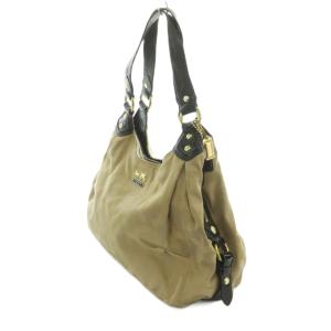 COACH ハンドバッグ オプアート キャンバス ベージュ 茶 14305 /MI GY18