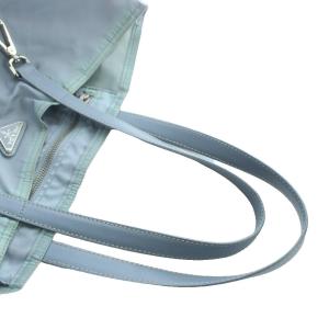 PRADA トートバッグ ハンド ナイロン ロゴ 青 ブルー GY11 /MQ OH