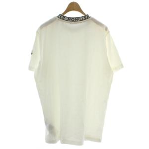 MONCLER NECK TEXT T Tシャツ L ホワイト I10918C00012