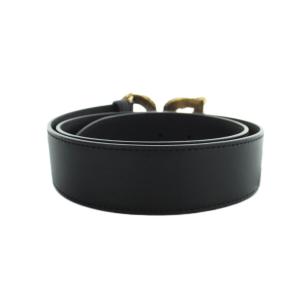 DOLCE&GABBANA ベルト ゴールド金具 パール 80cm ブラック