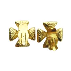 YVES SAINT LAURENT イヤリング アクセサリー 両耳用 クロスモチーフ ビジュー ヴィンテージ ゴールド色 GY18 /MQ