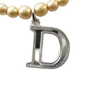 Christian Dior ネックレス アクセサリー フェイクパール Dトップ シルバー色 ゴールド色 GY18 /MQ OH
