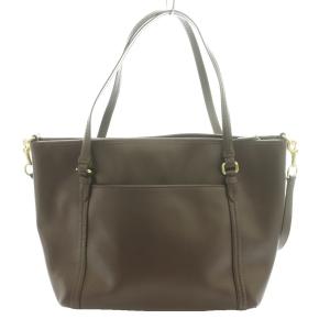 2WAYバッグ トート ショルダー ハンド レザー 茶 ブラウン F25667 /SS