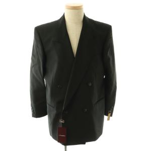 LANCEL セットアップ ダブルスーツ テーラード ジャケット パンツ 96BE4 ブラック /HK GY18