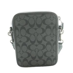 COACH サリバン クロスボディ シグネチャー キャンバス 黒 ブラック グレー CC009 /SS OS GY11