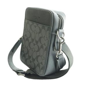 COACH サリバン クロスボディ シグネチャー キャンバス 黒 ブラック グレー CC009 /SS OS GY11