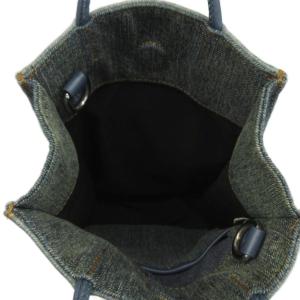 DIESEL トートバッグ ハンド ショルダー 2WAY デニム ウォッシュ加工 ロゴ 紺 ネイビー /XZ GY18