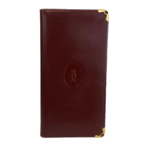 マストライン 長財布 お札入れ 二つ折り レザー ドゥーブルC ロゴ 型押し ボルドー /XZ GY42