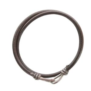 TIFFANY&Co. ノットダブルブレイドラップブレスレット Silver925 ブラウン