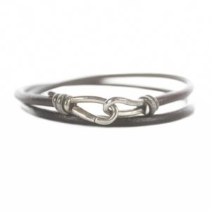 TIFFANY&Co. ノットダブルブレイドラップブレスレット Silver925 ブラウン
