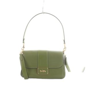 CC068 グレース ショルダーバッグ ハンド 2WAY レザー ロゴ ホースアンドキャリッジ 緑 グリーン