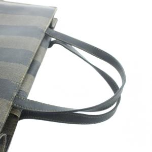 FENDI  ハンドバッグ ショルダー 2WAY PVC レザー ロゴ 総柄 茶 ブラウン GY18 /MQ OH