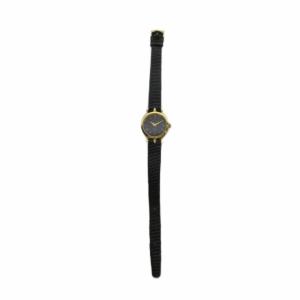 GUCCI 腕時計 クォーツ レザーベルト 黒文字盤 ゴールドカラー