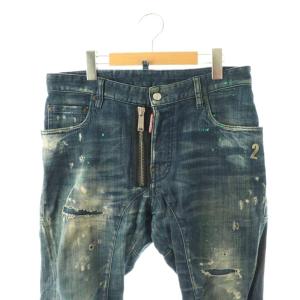 DSQUARED2 デニム ジーンズ クラッシュ リペア USED加工 46 インディゴブルー /DO GY17