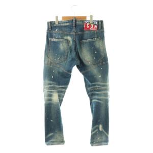 DSQUARED2 Tidy Biker Jean タイディバイカージーンズ デニム ボタンフライ 46 インディゴブルー