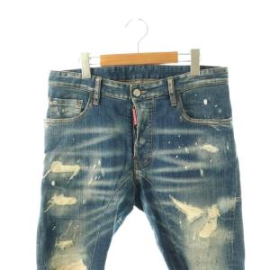 DSQUARED2 Tidy Biker Jean タイディバイカージーンズ デニム ボタンフライ 46 インディゴブルー