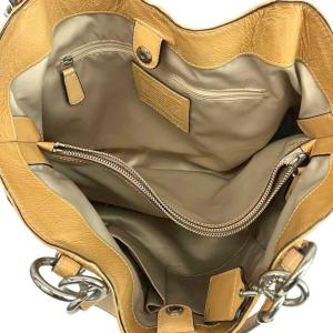 COACH トートバッグ ワンショルダー エナメル オプアート エンボス加工 黄色 イエロー 16226 /XZ GY18