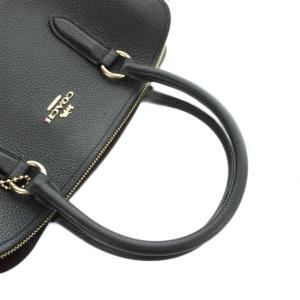 COACH 73568 ハンドバッグ ショルダー 2WAY レザー ロゴ 黒 ブラック GY18 /MQ