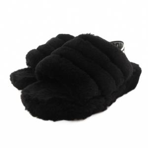 フラッフイヤースライド Fluff Yeah Slide サンダル シューズ シープスキン 24cm 黒