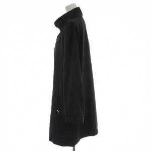 BURBERRY LONDON スプリングコート M 黒 ブラック スタンドカラー 長袖 チェック柄 ミドル丈  01108-04 /GG