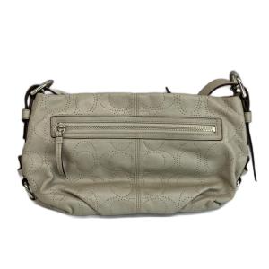 COACH ショルダーバッグ レザー シグネチャー パンチング グレー F17104 /XZ GY18