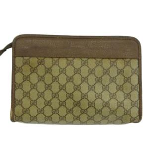 GUCCI オールドグッチ セカンドバッグ クラッチバッグ GGスプリーム PVC レザー インターロッキングG 総柄