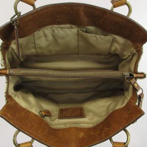 COACH シグネチャー パッチワーク ハンドバッグ キャンバス レザー アニマル柄 ドット柄 総柄 ターンロック