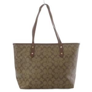 COACH トートバッグ ショルダー シグネチャー PVC レザー ブラウン F58292 /YO11 GY18