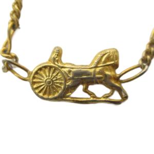 ネックレス アクセサリー ペンダント ホースキャリッジ ロゴ ゴールド色 GY18 /MQ