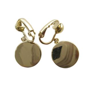 Max Mara イヤリング アクセサリー 両耳用 クリップ式 ロゴ ゴールド色 GY18 /MQ