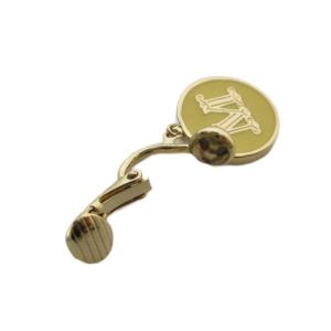 Max Mara イヤリング アクセサリー 両耳用 クリップ式 ロゴ ゴールド色 GY18 /MQ