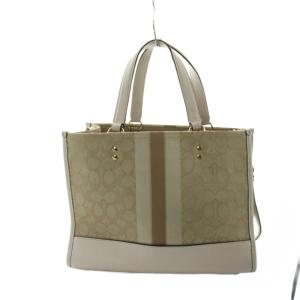 COACH C8448 デンプシー キャリーオール シグネチャー ジャカード ウィズ ストライプ アンド コーチ パッチ